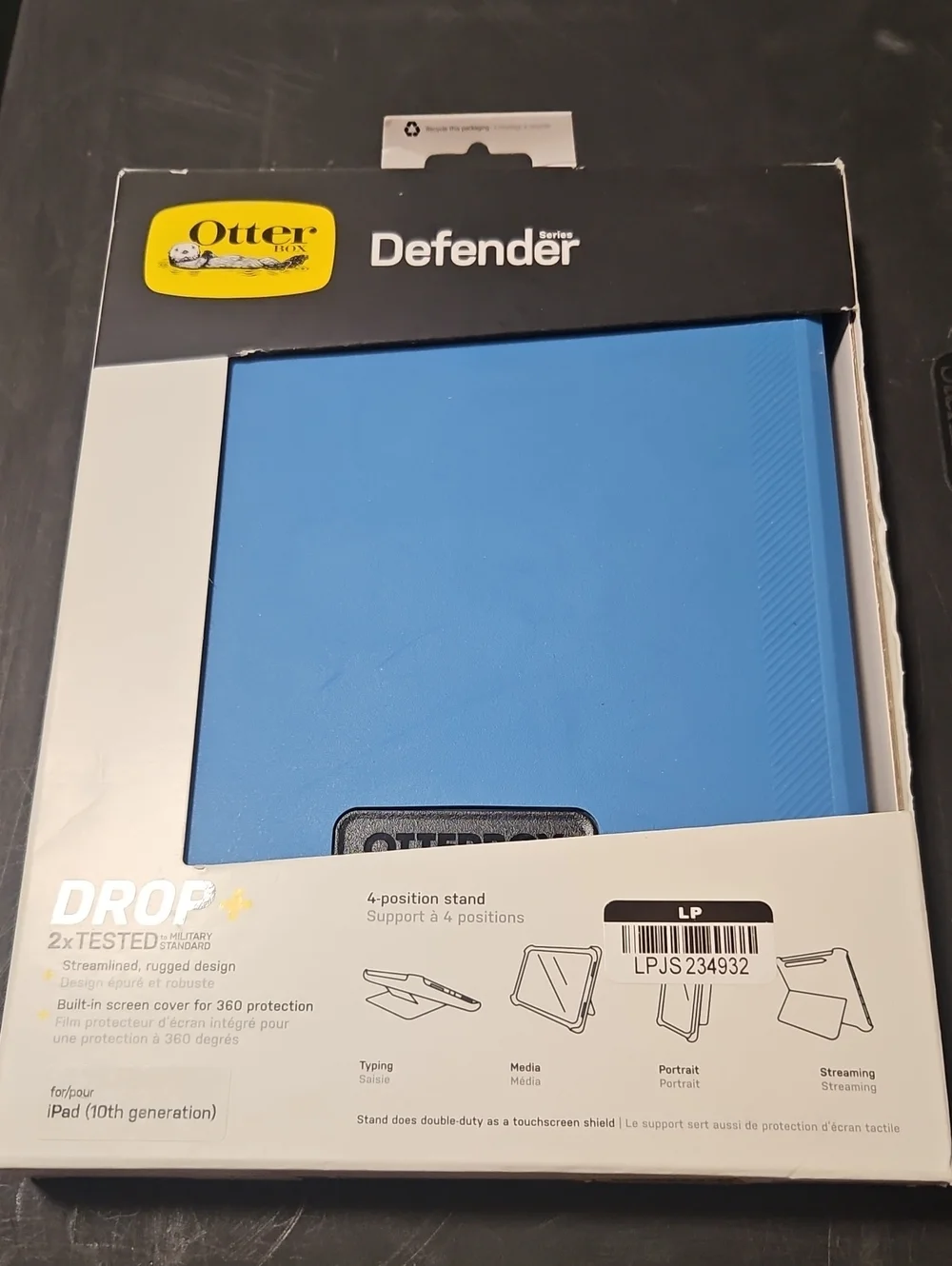 OTTERBOX DEFENDER IPAD (10TH GENERATION) CASE: BLUE: NEW IN PACKAGE